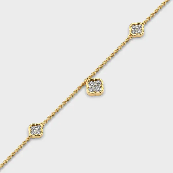 Cubic Clover Diamond Bracelet – alternate view
