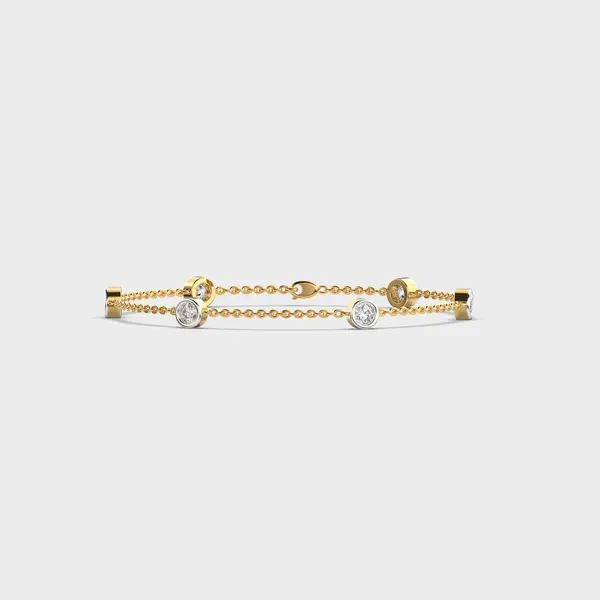 Minimal Celeste Round Diamond Bracelet