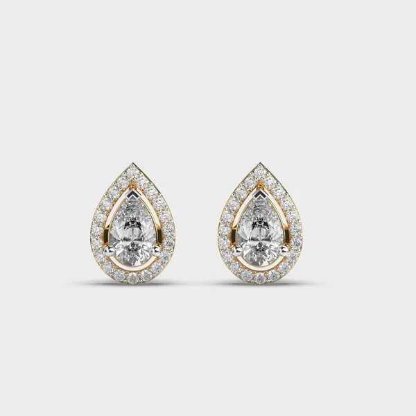 Duchess Aria Pear Shape Diamond Ear Studs