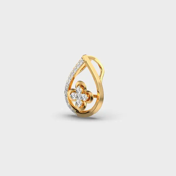 Mini Floretta Diamond Pendant (Without Chain) – alternate view