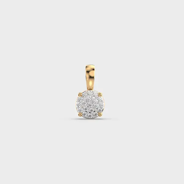 Round Orb Diamond Encrusted Pendant (Without Chain)