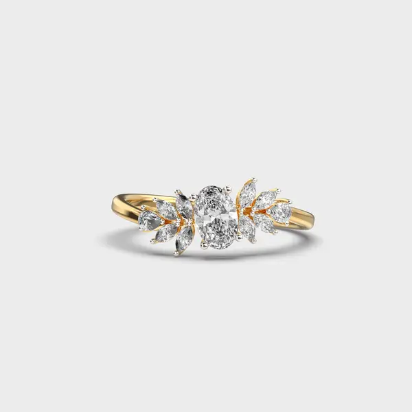 Forest Dewdrop Starlight Cascade Diamond Ring
